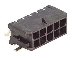 מחבר MOLEX להלחמה למעגל מודפס - סדרת MICRO-FIT - זכר 8 מגעים