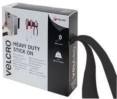גליל ולקרו דביק שחור - VELCRO - HOOK & LOOP 50MM X 5M
