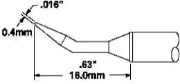 ראש לידית מלחם - METCAL STTC-040 - CONICAL 0.4MM