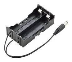 מארז סוללות 18650 - ל-2 תאים - 7.4V - עם שקע DC 2.1