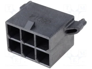 מחבר MOLEX להלחמה למעגל מודפס - סדרת MEGA-FIT - זכר 8 מגעים
