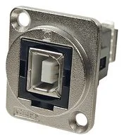 מתאם לפנל - USB 2.0 B (F) ~ USB 2.0 A (F) - CSK HOLES