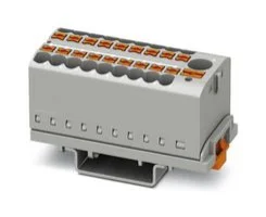 בלוק מסופים 19 קטבים 690V 24A - הרכבה לפנל - חיבור Push-In