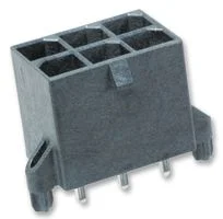 מחבר MOLEX להלחמה למעגל מודפס - סדרת MEGA-FIT - זכר 6 מגעים