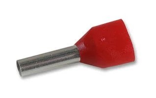 סופיות מבודדות כפולות לכבל 10.0MM² - אדום - 100 יחידות