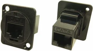 מתאם לפנל - RJ45 CAT6 UTP (F) ~ RJ45 CAT6 UTP (F) - CSK