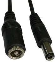כבל למתח DC - זכר / נקבה - מחבר 2.5MM - אורך 5 מטר