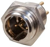 מחבר XLR מיני, 4 פינים, תקע להתקנת פנל, מגעים מצופים זהב