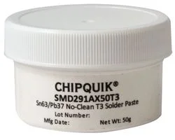 Solder Paste, Synthetic No Clean, 183 °C, 63, 37 Sn, Pb, 50G