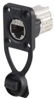 מתאם לפנל - (NE8FDX-P6-W - RJ45 CAT6A (F) ~ RJ45 CAT6A (F