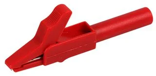 תנין מבודד 56MM עם כניסת בננה 4MM - בידוד אדום