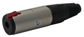 מחבר PL 6.35MM נקבה סטריאו להלחמה לכבל - כסוף - NEUTRIK