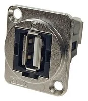 מתאם לפנל - USB 2.0 A (F) ~ USB 2.0 A (F) - CSK HOLES