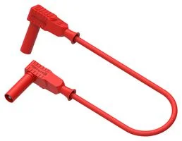 כבל בדיקה מבודד - 4MM R/A PLUG ~ 4MM R/A PLUG 1.5M - בידוד אדום