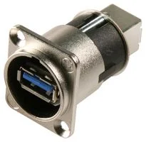 מתאם לפנל - (NAUSB3 - USB 3.0 A (F) ~ USB 3.0 B (F