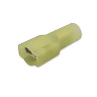 נעל כבל דגל בידוד מלא 6.3MM - צהוב - 100 יחידות