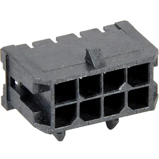 מחבר MOLEX להלחמה למעגל מודפס - סדרת MICRO-FIT - זכר 8 מגעים