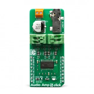 לוח פיתוח מגבר שמע AudioAmp 5 Click