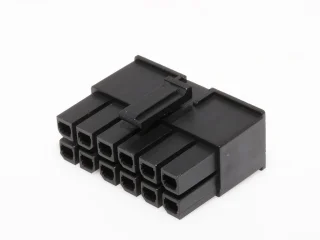 מחבר MOLEX ללחיצה לכבל - סדרת MEGA-FIT - נקבה 12 מגעים