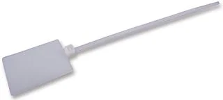 אזיקונים לבנים מפלסטיק עם תווית סימון - 130MM X 2.5MM