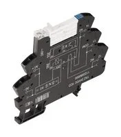 ממסר אלקטרוני עם תושבת לפס דין - 24VDC SPDT 6A