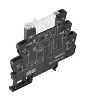 ממסר אלקטרוני עם תושבת לפס דין - 24VAC SPDT 6A