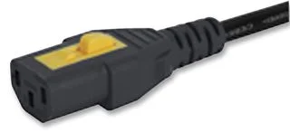 כבל חשמל יצוק עם נעילת 2M , IEC C13 ~ US PLUG - V-LOCK