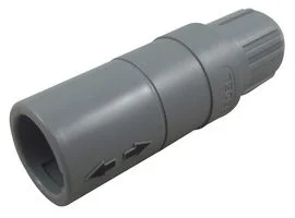 מחבר אפור REDEL - נקבה להלחמה לכבל - 2 מגעים - PRG.M0.2GL.LC39G