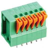 טרמינל בלוק למעגל מודפס - 6 מגעים - 2.54MM PITCH