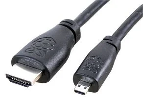 כבל MICRO HDMI 2.0 שחור עבור RASPBERRY PI 4 - אורך 2 מטר