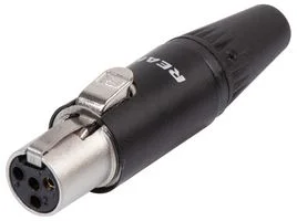 מחבר MINI XLR - נקבה להלחמה לכבל - 4 מגעים