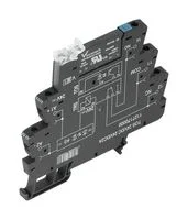 ממסר מצב מוצק עם תושבת לפס דין - 24VDC / 24VAC~230VAC - 1A