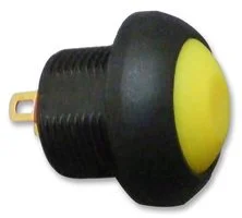מפסק לחיצה לפנל - מוגן מים SPST N/O - IP67 - צהוב