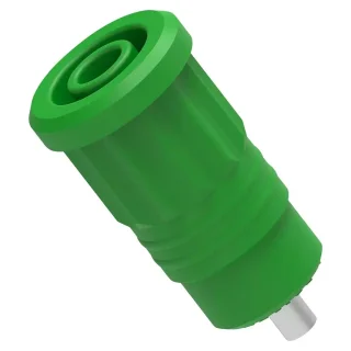 שקע בננה מבודד 4MM לדחיפה לפנל - בידוד ירוק