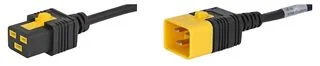 כבל חשמל יצוק עם נעילת 2M , IEC C19 ~ IEC C20 - V-LOCK