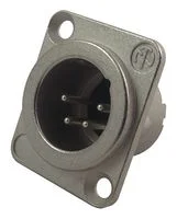 מחבר XLR זכר להלחמה לפנל - 4 מגעים - NEUTRIK NC4MD-LX