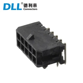 מחבר MOLEX להלחמה למעגל מודפס - סדרת MICRO-FIT - זכר 10 מגעים