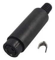 מחבר MINI DIN להלחמה לכבל - נקבה 4 מגעים
