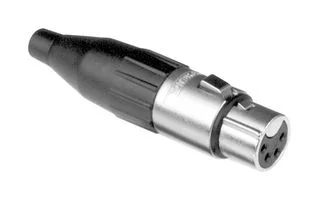 מחבר XLR נקבה להלחמה לכבל - 4 מגעים - AMPHENOL AC4F