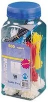 קיט אזיקונים מפלסטיק בצבעים שונים - 500 יחידות