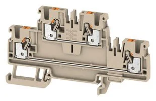 מחבר טרמינל בלוק לפס דין - 4WAY , 2.5MM² , 24A , 800V , GREY