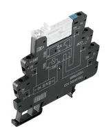 ממסר אלקטרוני עם תושבת לפס דין - 24VDC SPDT 6A