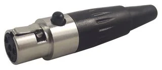 מחבר MINI XLR נקבה להלחמה לכבל - 4 מגעים