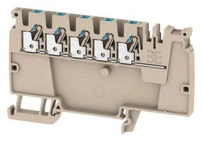 מחבר טרמינל בלוק לפס דין - 5WAY , 2.5MM² , 24A , 800V , GREY