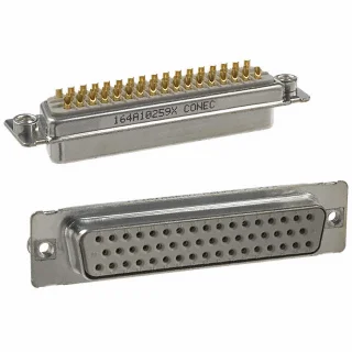 מחבר D-Sub 50 פינים נקבה - חיבור הלחמה AWG 20 - הברגה