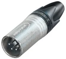 מחבר XLR תקע 4 פינים - להרכבה על כבל