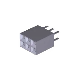 ראש פינים 2X3, 6 פינים, 2.54 מ